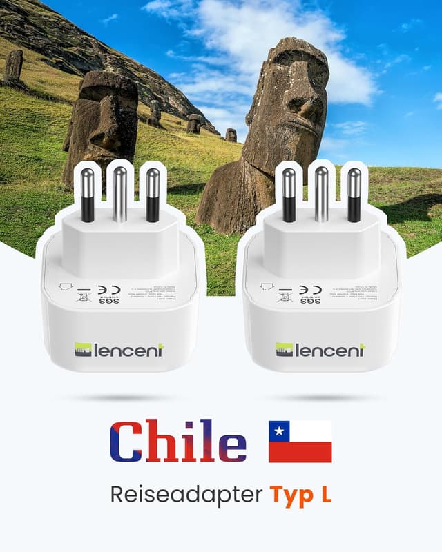 Detalle 2 de LENCENT 2X Reiseadapter Typ-L 2500W