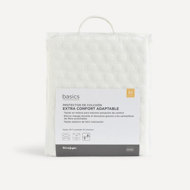 Detalle de Basics El Corte Inglés Protector de colchón efecto masaje