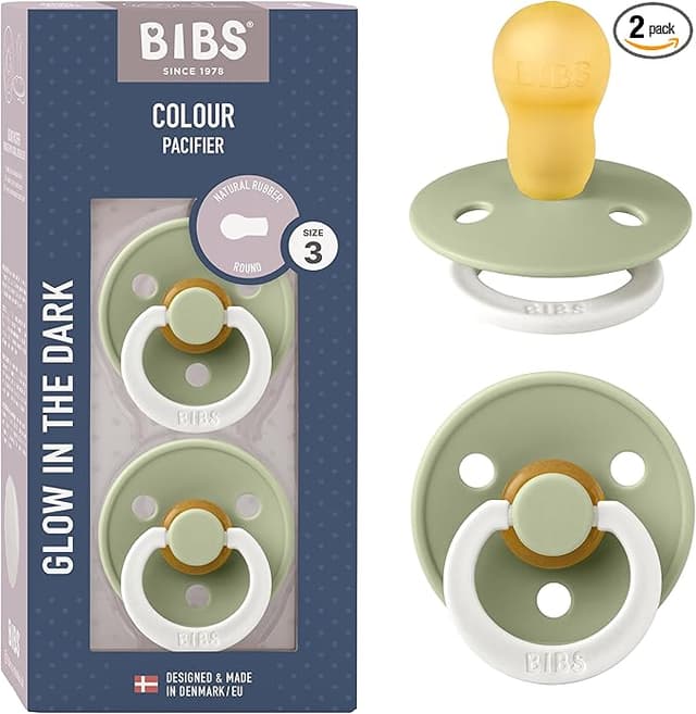 Detalle de BIBS Colour Glow – Paquete de 2 chupetes libres de BPA
