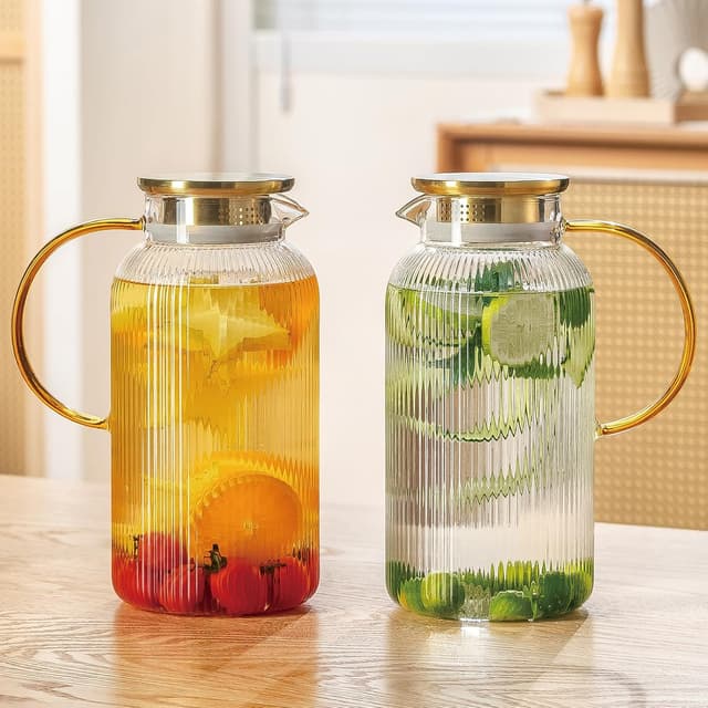 Thumbnail 6 de Buaic 68 oz Glass Water Pitcher with Lid 🫗