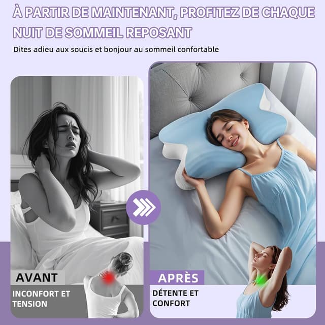 Thumbnail 3 de Rokehr Oreiller Ergonomique Cervical 62×42 cm