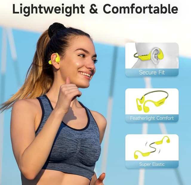 Thumbnail 6 de LOBKIN Bone Conduction Bluetooth 5.4 Open-Ear Headphones (Wireless) with Mic – IPX5 Sports Earphones