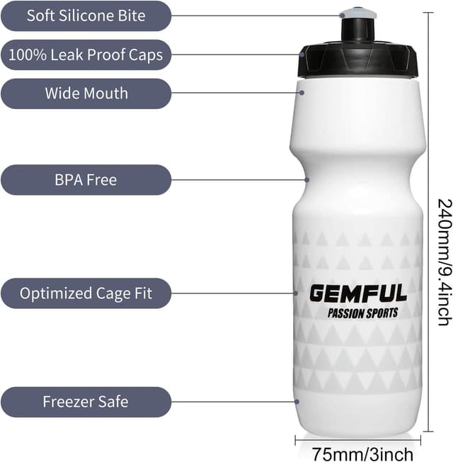 Detalle de 750 ml GEMFUL Sport-Trinkflasche mit Weithals