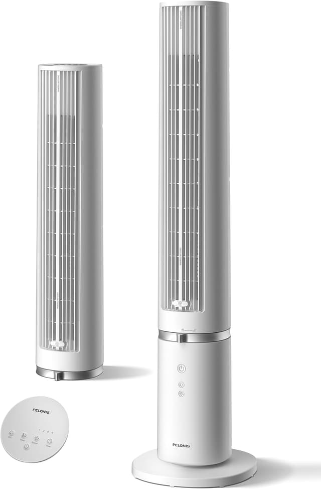 Detalle de Pelonis 40-Inch Tower Fan for Bedroom with Washable Design, 2000 CFM, 4 Speeds + 2 Modes, 90° Oscillation