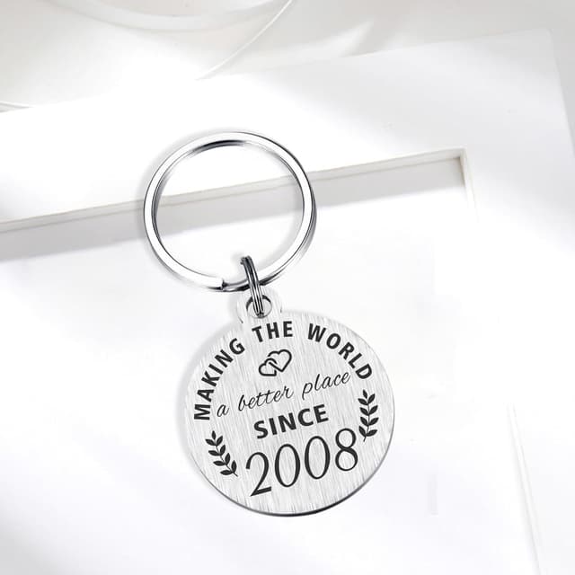 Detalle de 18th birthday keychain for 2008, 1.4 inch