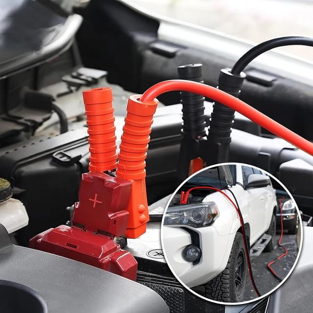 Detalle de GEARCELL 6m 3000A 2x Heavy-Duty Jump Leads (with gloves) for 6V, 12V and 24V cars, vans and more