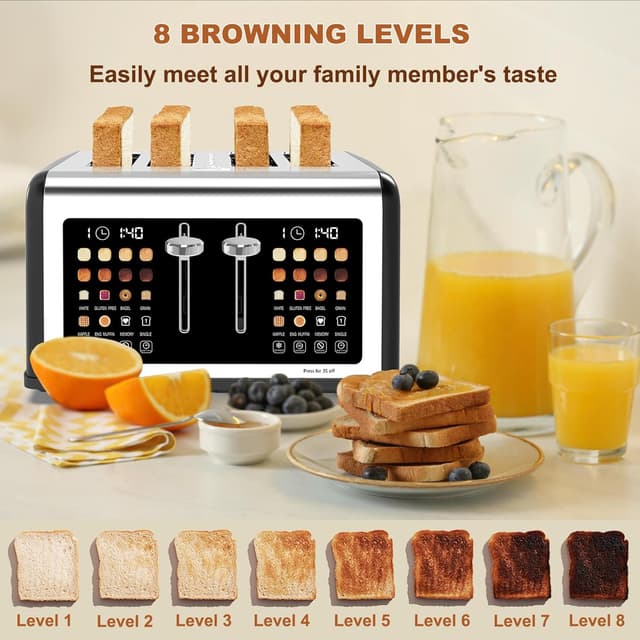 Thumbnail 4 de 4 Slice Touch Screen Toaster 1650W