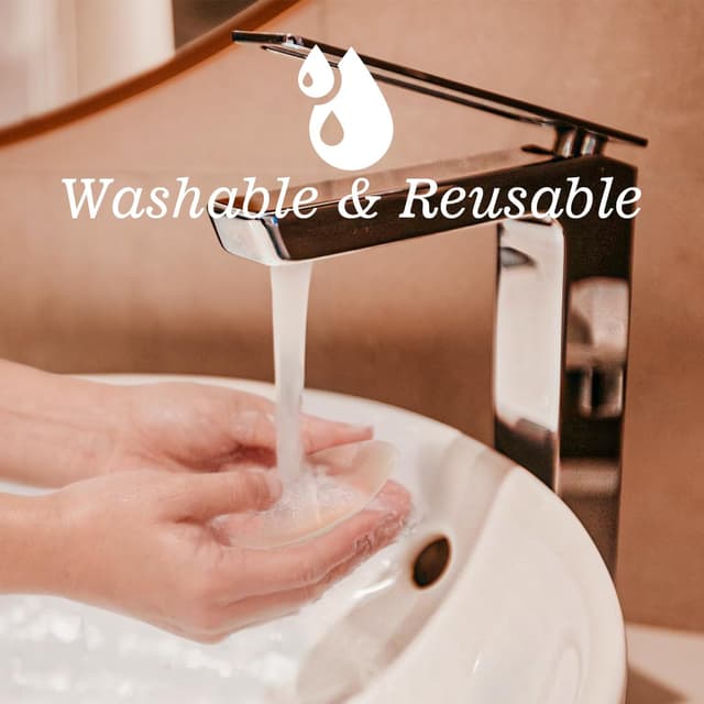 Detalle 2 de Kimsky Nippelpads aus Silikon – wiederverwendbare Damen-Brustwarzenabdeckung (6/8 Stück, rund, selbstklebend)