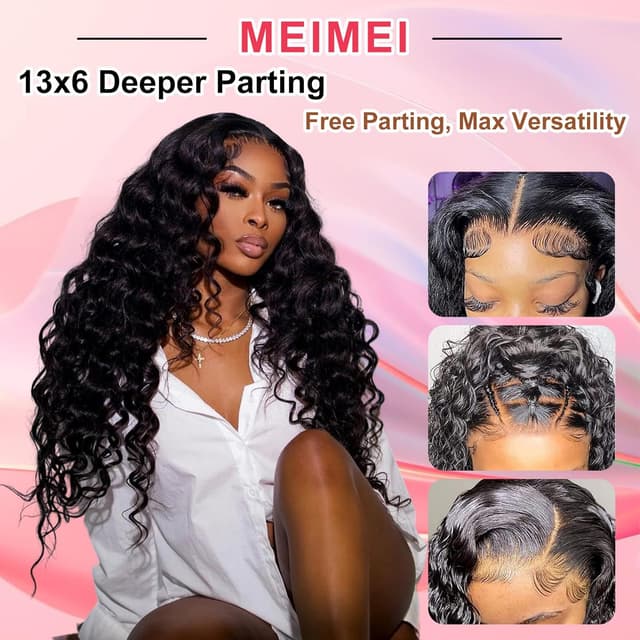 Detalle 1 de 28 Inch Loose Wave Lace Front Wig