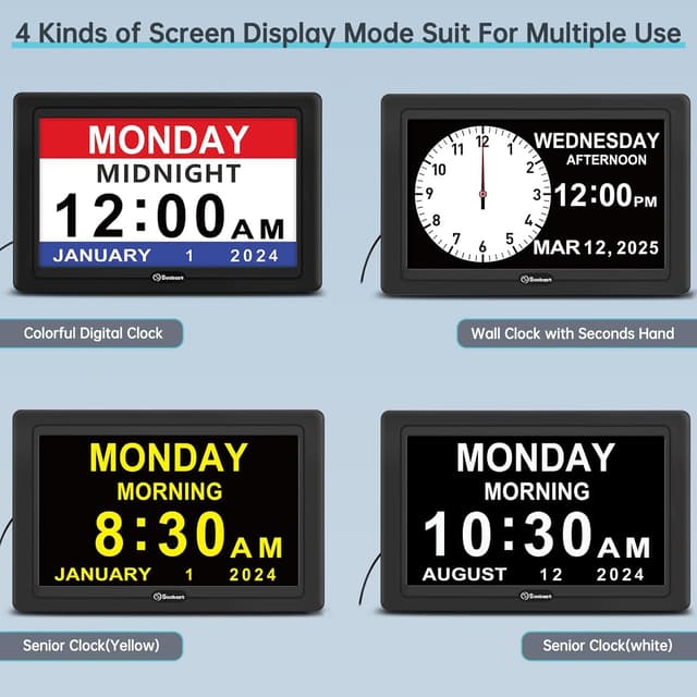 Detalle 1 de Soobest Dementia Clock for Seniors, 20 alarms