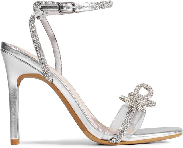 Detalle 1 de Crystal slingback heels with 3.94 in heel