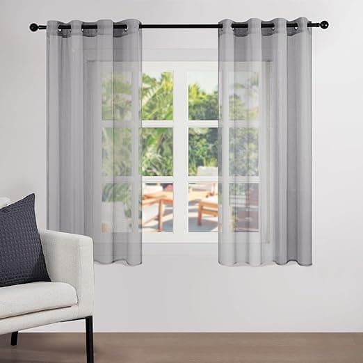 Imagen de Topfinel Cortinas Translucidas 2 Piezas 140x160cm 🌈 en OfertitasTOP