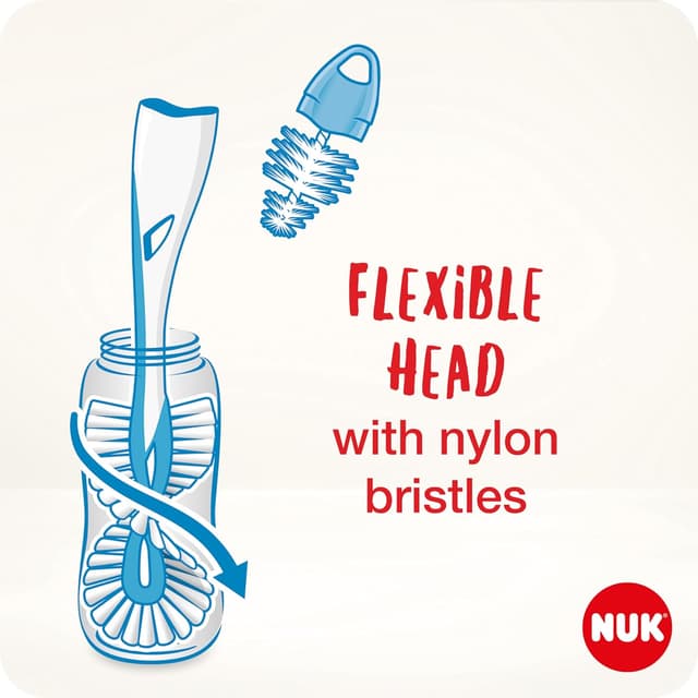 Detalle de Goupillon NUK Twist pour biberons et tétines, tête flexible