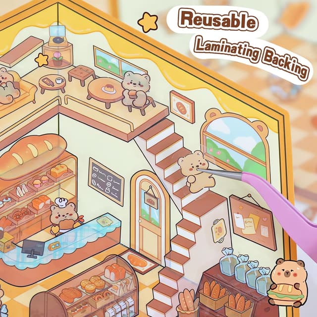 Thumbnail 4 de DIY 3D Sticker Scene Book 20 Sets ๐จ