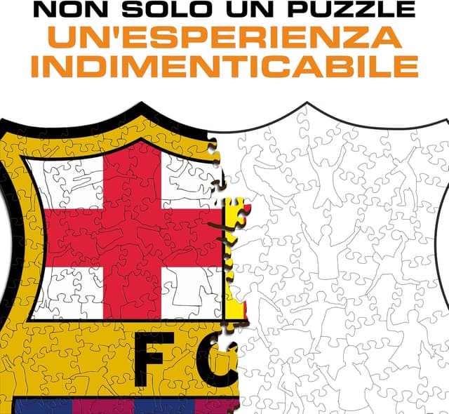 Detalle 2 de Iconic Puzzles Barcellona Logo, puzzle in legno 100% sostenibile taglia M