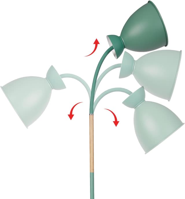 Detalle de Amdelne Lampada da terra vintage LED 159 cm