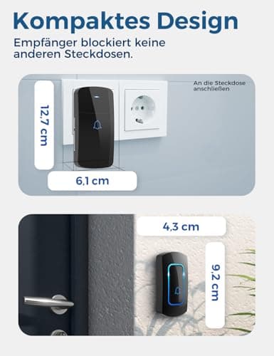 Thumbnail 5 de AVANTEK Sonnette sans Fil, 400 mètres, ⚡