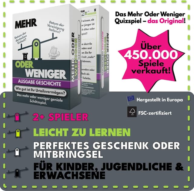 Detalle 2 de Mehr oder Weniger Kartenspiel: 2+ Spieler