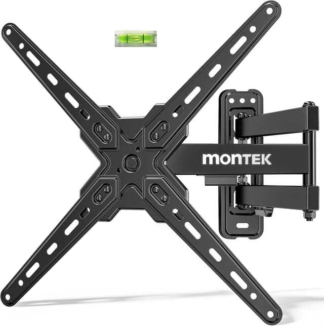 Detalle de monTEK TV Wandhalterung für 13–55 Zoll Flach & Curved bis 25 kg, schwenk-/neigbar, ausziehbar, VESA bis 400×400