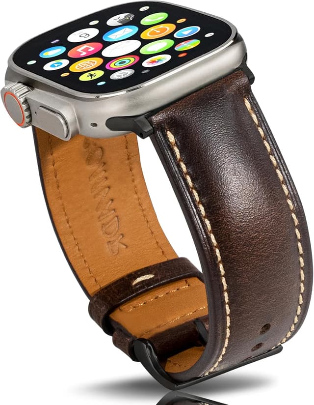 Thumbnail 6 de Gomvadr vintage oil-tanned leather Apple Watch bands (38/40/41/42/44/45/49mm compatible)