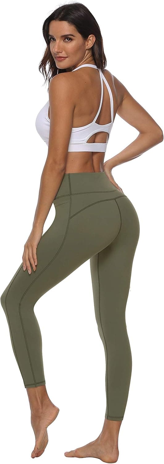 Detalle de Persit Damen Sport-Leggings mit Taschen, blickdicht – Yogahose & Streetwear