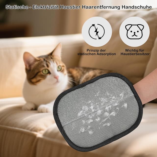 Thumbnail 2 de runpeak Tierhaarentferner Handschuh 2 Stück 🐾