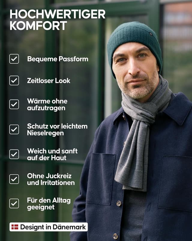 Thumbnail 2 de DANISH ENDURANCE 100% Kaschmir Mütze