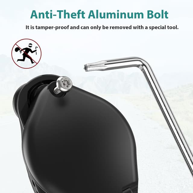 Detalle de toptrek Bike Bell (2025) with hidden AirTag compartment, up to 110dB waterproof aluminium bike bell for kids and adults