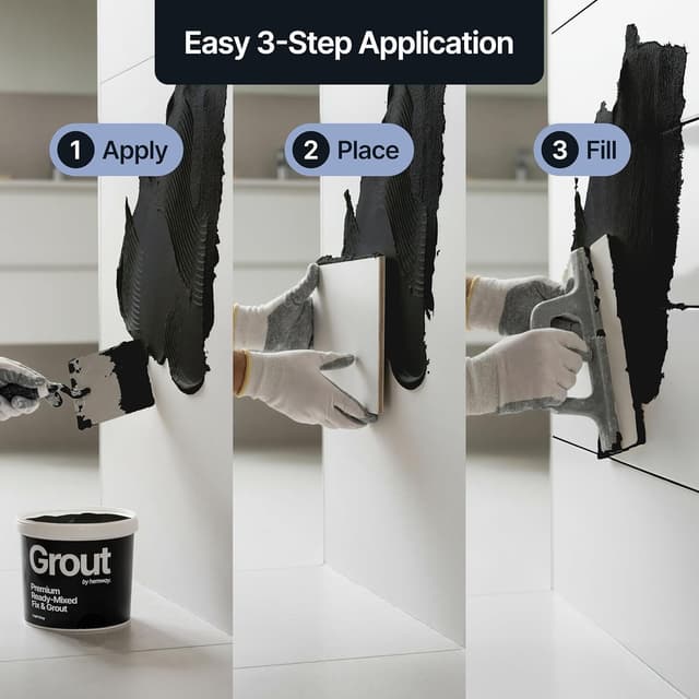 Detalle 2 de Hemway Jet Black Ready Mixed Grout & Fix