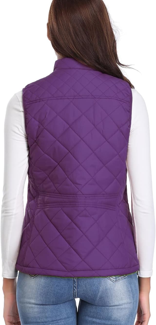 Detalle 2 de Fuinloth Quilted Women’s Puffer Vest, Lightweight ⛑