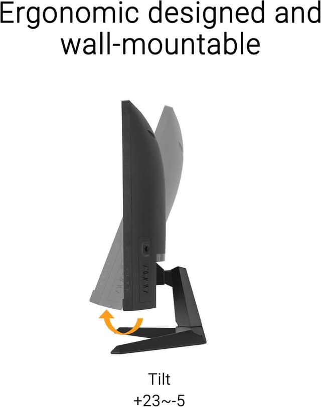 Detalle de ASUS TUF Gaming 27” 1080P Curved Monitor (VG27VQM1B) — 280Hz Fast, FreeSync Premium, 1500R Curvature