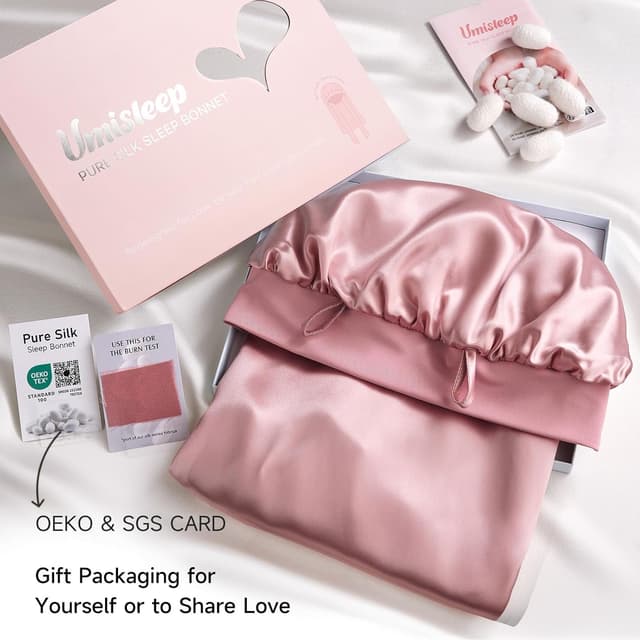 Thumbnail 5 de Umisleep 22 Momme Silk Sleep Bonnet 100% 🌙