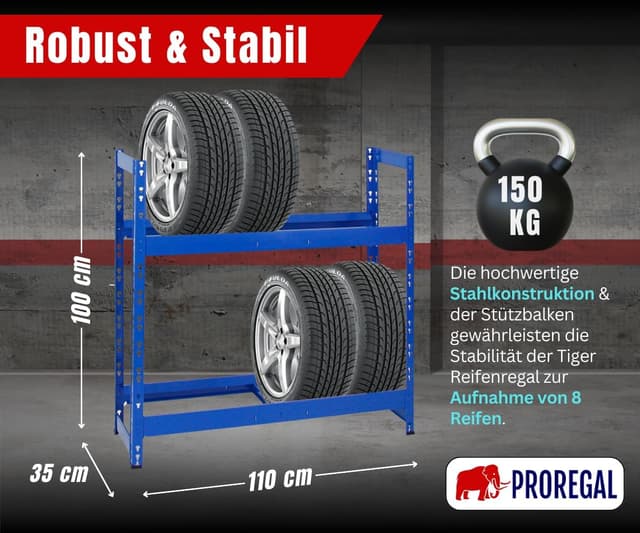 Detalle 2 de PROREGAL Reifenregal Tiger 150 kg