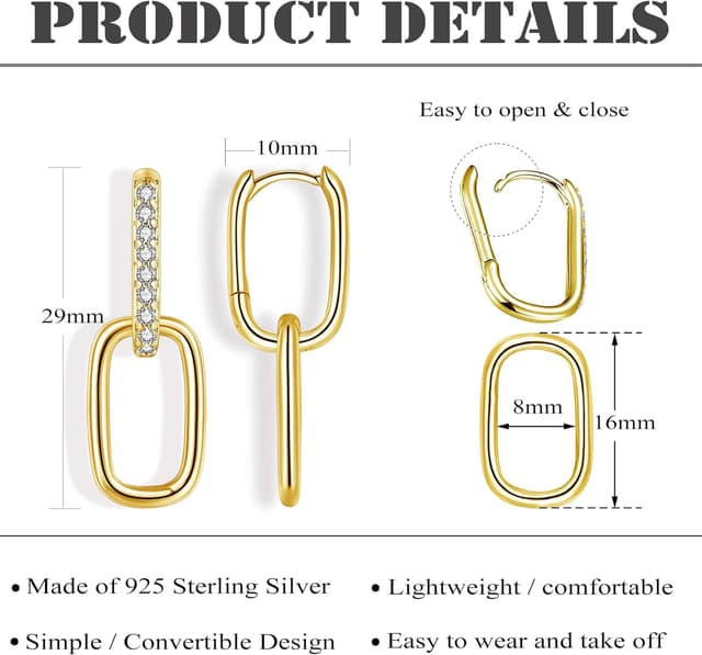 Thumbnail 1 de Cangall Convertible Link Earrings 10mm