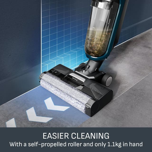 Detalle 2 de Tefal X-CLEAN 2 Cordless 2-in-1 Wet & Dry Vacuum Cleaner (Hard Floor, Grey GF2251M5)