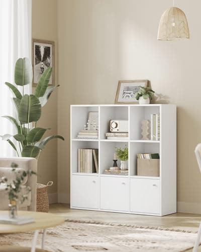 Thumbnail 1 de VASAGLE Estantería de 3 Niveles con Puertas 🏡