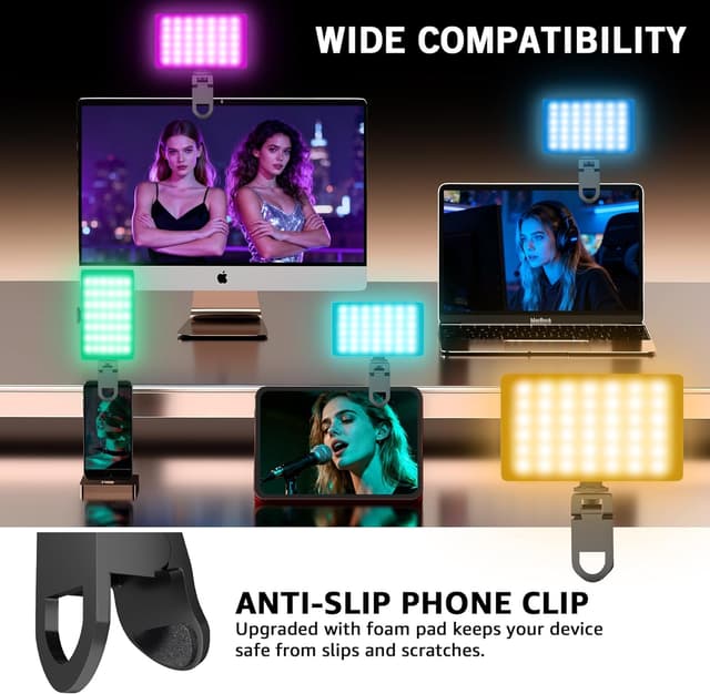 Detalle 2 de NiceVeedi RGB Selfie Light 138 LED