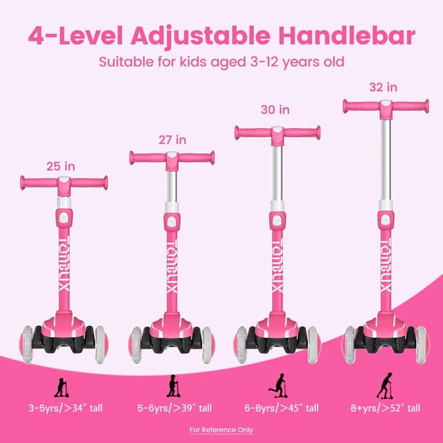 Detalle 2 de TONBUX Kids Scooter 4-height, ages 3–12 🛴
