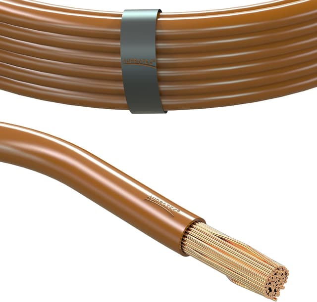 Detalle 2 de Fil électrique automobile 10 mm² (rouge) Auprotec, câble de batterie en cuivre recuit