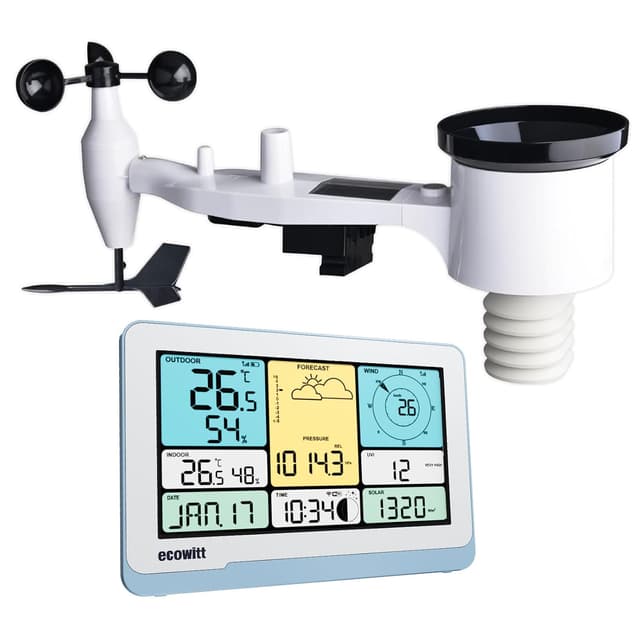 Detalle de ECOWITT WS3820 stazione meteo con sensore esterno 7 in 1 WS69 e WiFi