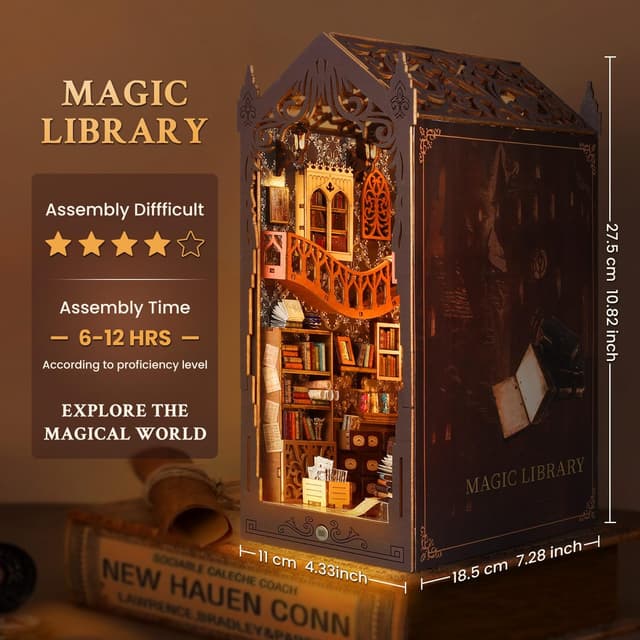 Detalle 2 de shrike book nook DIY Buchstützen ab 14