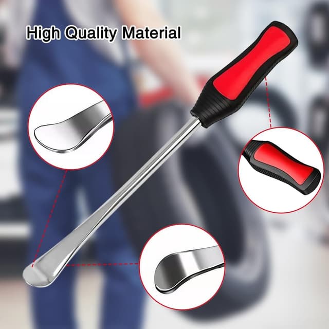 Detalle 2 de Golgner 35-teiliger Reifenheber-Satz für Motorrad, Fahrrad und Auto inkl. Felgenschutz