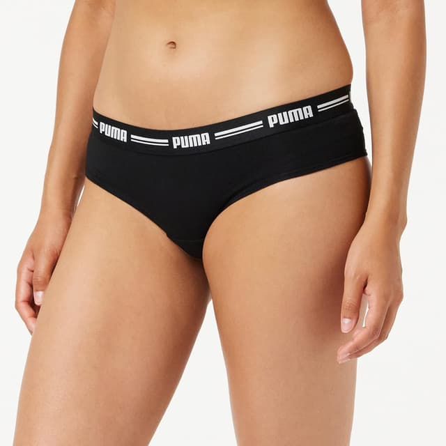 Detalle 2 de Puma Women Brazilian 2P Pack noir, taille L : le lot de bas confort à porter au quotidien