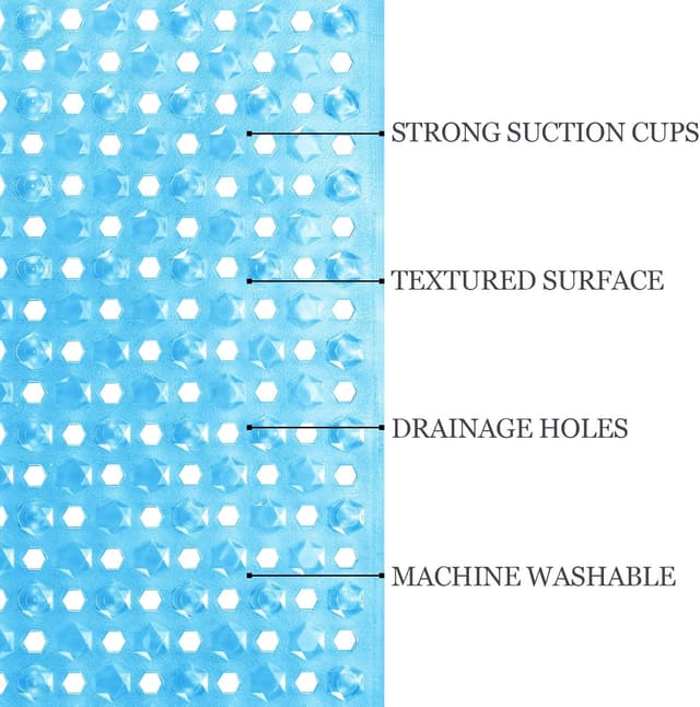 Detalle 1 de DOPROP 100x40cm Anti-Slip Bathtub Mat