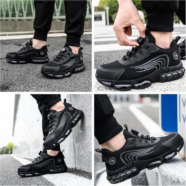 Detalle 2 de Gugifcto Arbeitsschuhe Herren Damen Sicherheitsschuhe mit Stahlkappe, sportlich & atmungsaktiv (EU 36–46)