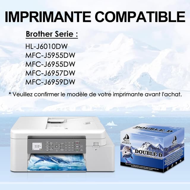Detalle 2 de Pack de cartouches d’encre LC427 / LC 427 compatible Brother (4 pièces) pour MFC-J5955DW, MFC-J6955DW et plus