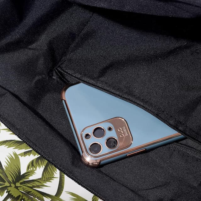 Detalle de MASADA Badetasche XXL Familie Strandtasche mit Reißverschluss, groß – Palmen