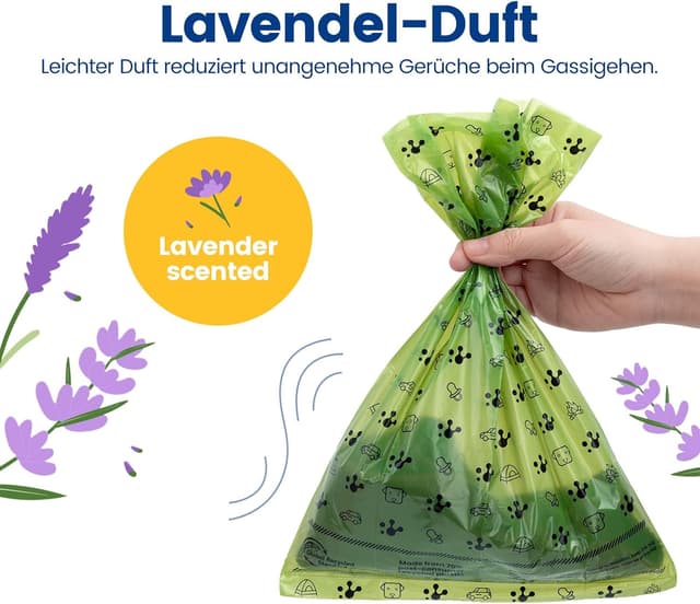 Detalle de PawView aufrollbarer Hundekotbeutelspender mit NFC, für Leine & Gürtel – 7 Rollens (105 Stück), extra stark, schwarz