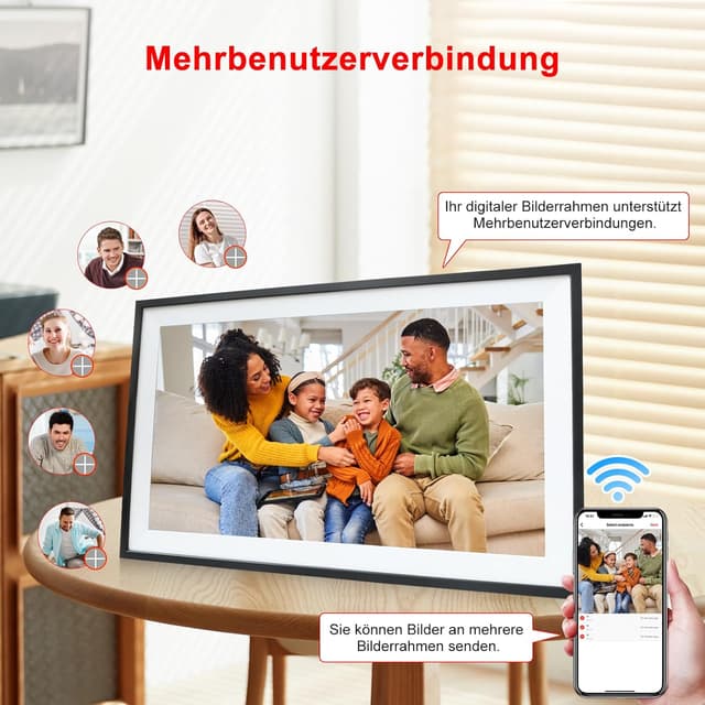 Detalle de Frameo Digitaler Bilderrahmen 15,6 Zoll 32 GB