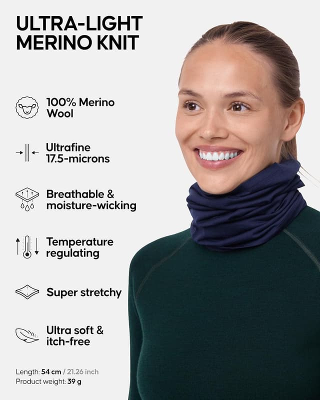 Detalle 2 de DANISH ENDURANCE Merino Wool Snood 140g/m²